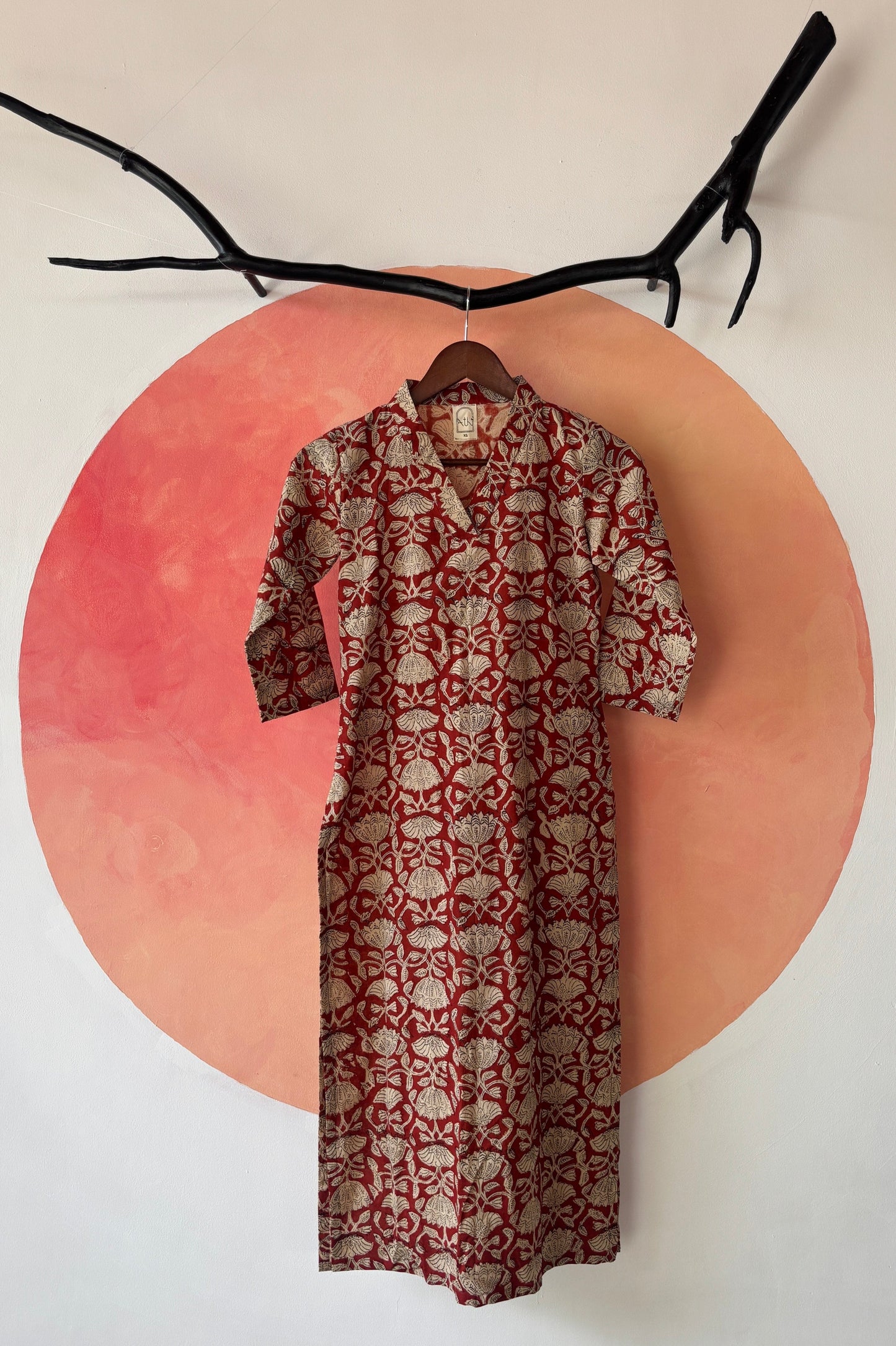Maroon kurta