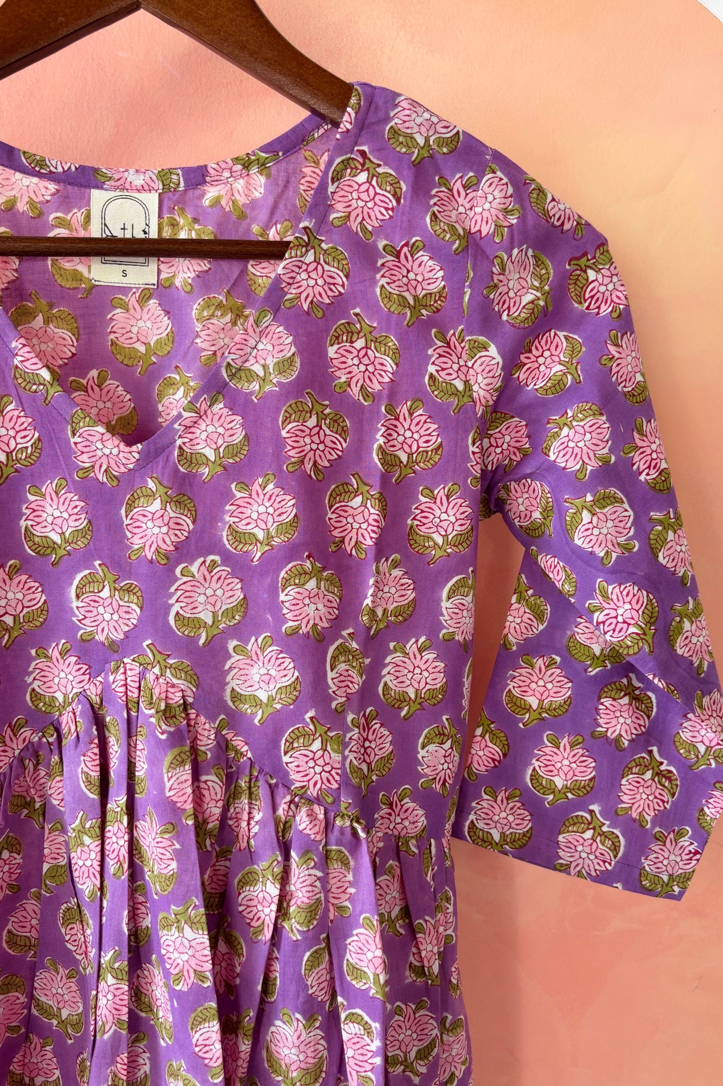 Purple alia cut kurta