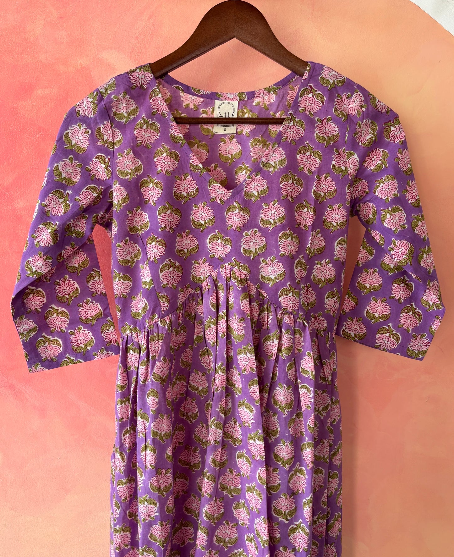 Purple alia cut kurta