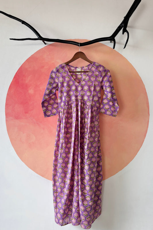 Purple alia cut kurta
